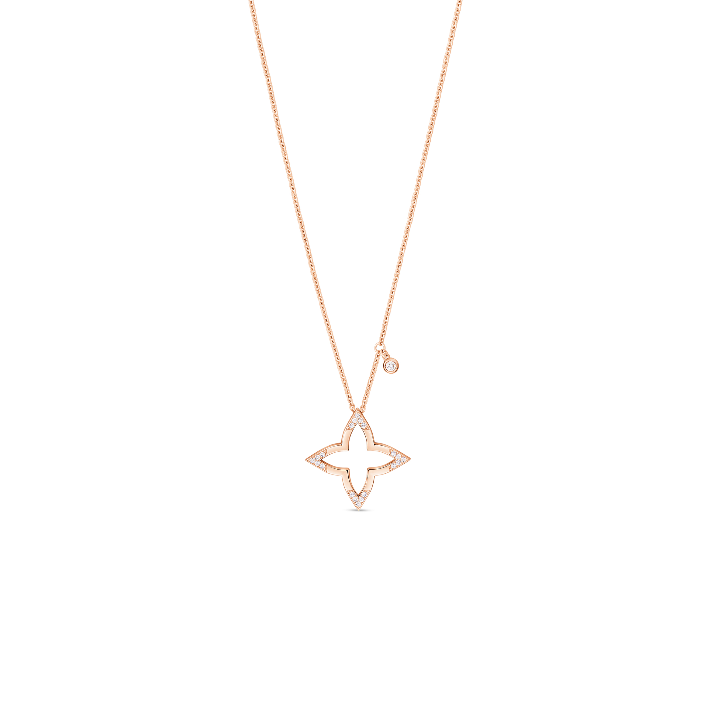l**is v*t*n ombre blossom pendant, pink gold and Di*m*nds q03083
